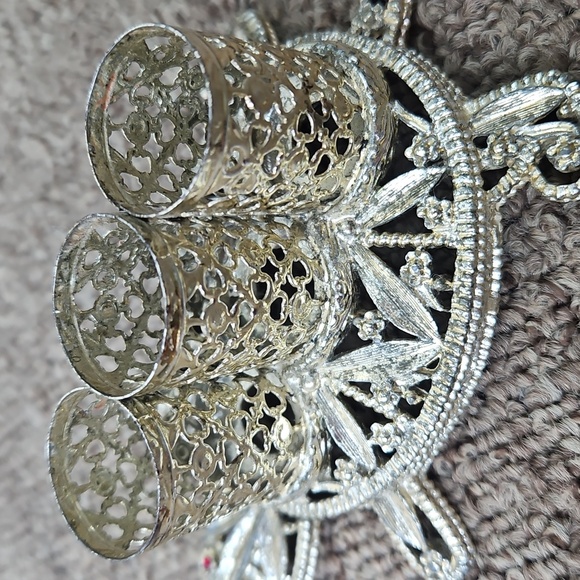 Vintage Gold Tone Turtle Lipstick Holder Filigree MCM Vanity Piece Floral - Picture 5 of 7